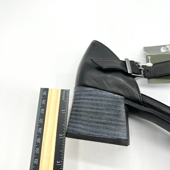 Spring Step Womens 41 EU 9.5 - 10 US Black Leather Block Heels Pumps Shoes - Picture 13 of 15